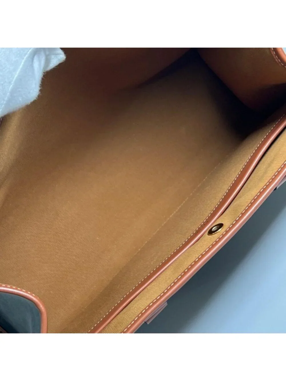 Celine Tote Triomphe Leather Brown Gold